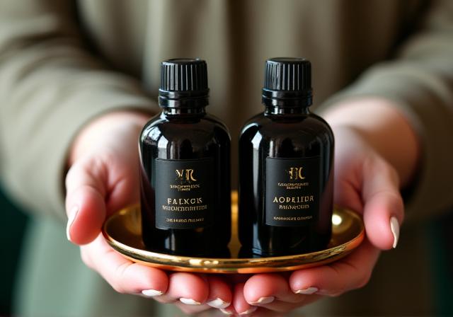 專業芳療師展示有機精油與迎賓禮儀